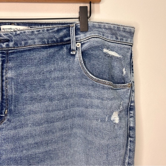Abercrombie & Fitch The Super Skinny High Rise Ankle Distressed Jeans Size 24 - Picture 5 of 13